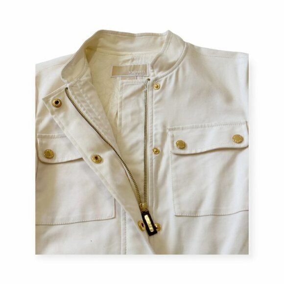 Michael Kors Utility Jacket, Ecru/Cream, Size P - Picture 6 of 14